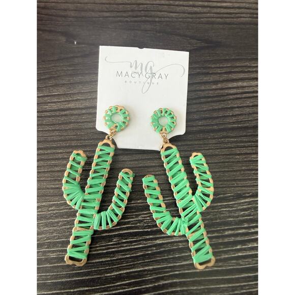 Macy Gray Boutique Jewelry - NWT MG Macy Gray Boutique Cactus Woven Earrings